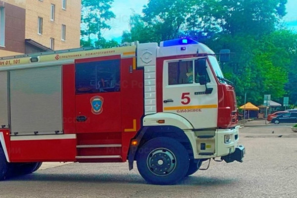 В Смоленске 24 спасателя тушили пожар в Миловидово