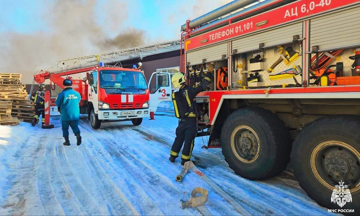 В Смоленске на улице Губенко был ликвидирован крупный пожар