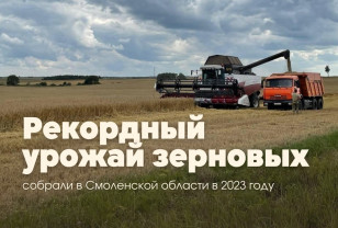 В 2023 году Смоленская область поставила рекорд в сборе урожая зерновых