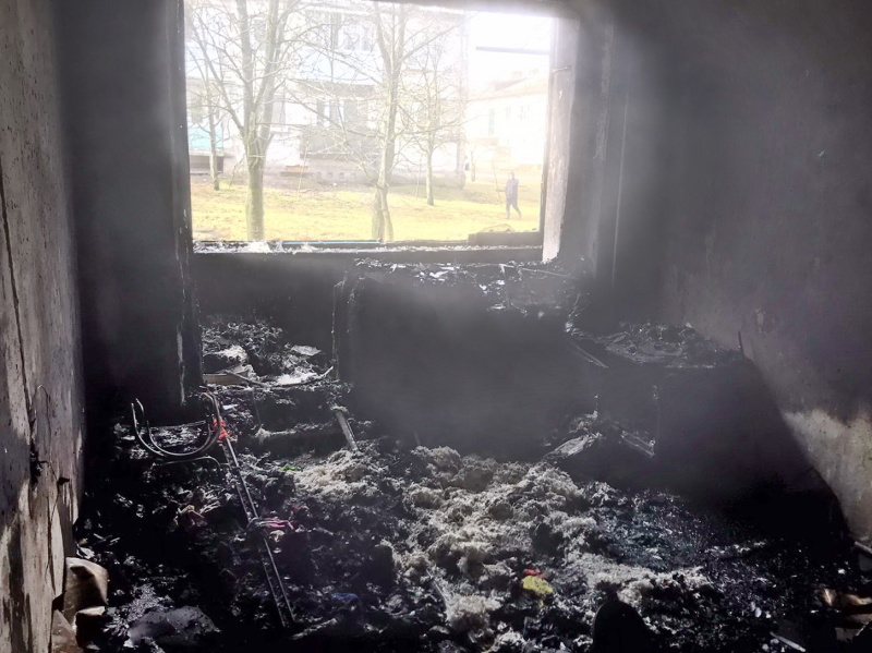 В Починковском районе горела квартира