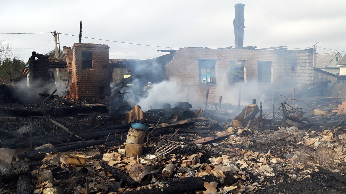 В Починковском районе дота сгорела баня