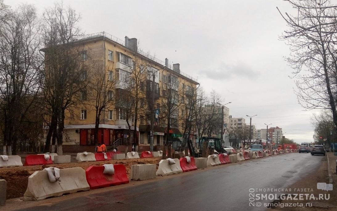 В Смоленске продлили ограничение движения транспорта по улице Николаева