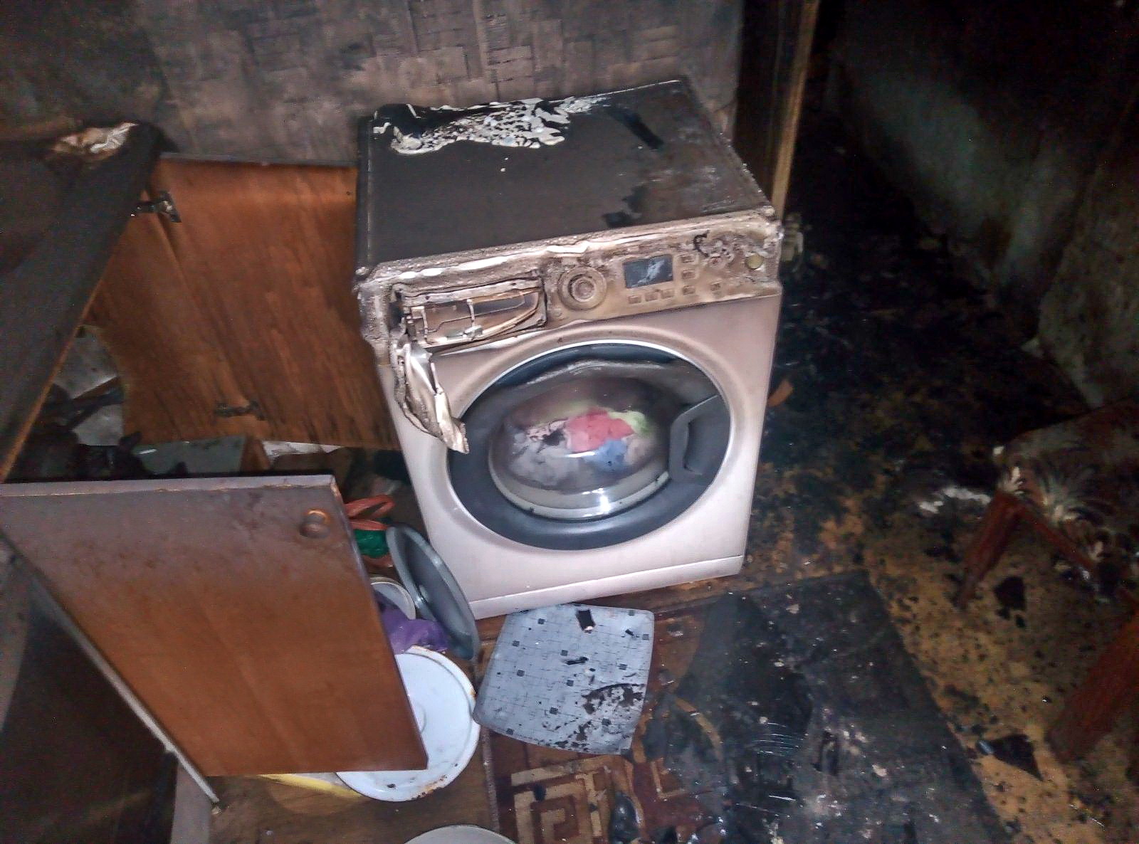 В Рославле из-за стиральной машинки произошел пожар