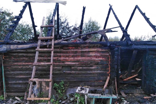 В Починковском районе горел дом