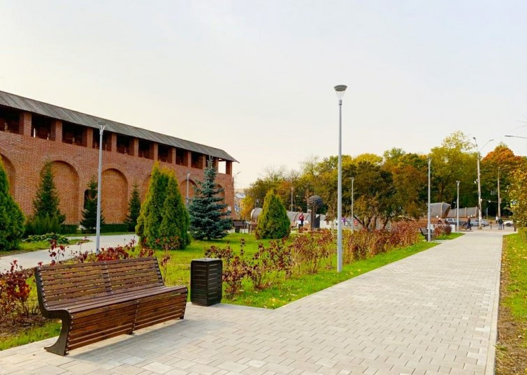 В Смоленске продолжается благоустройство Парка Пионеров