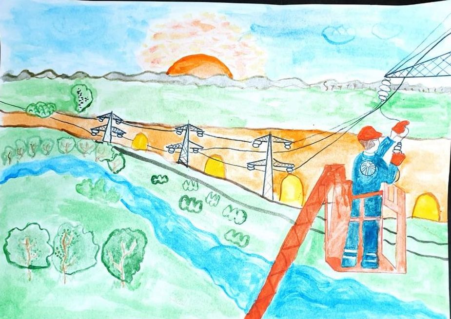 Дети сотрудников Смоленскэнерго нарисовали профессию своих родителей