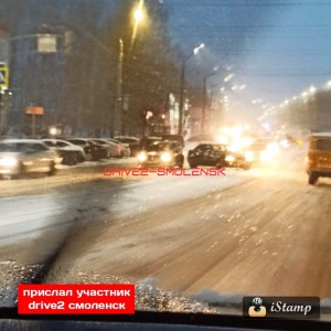 Снегопад в Смоленске обернулся чередой аварий на дорогах