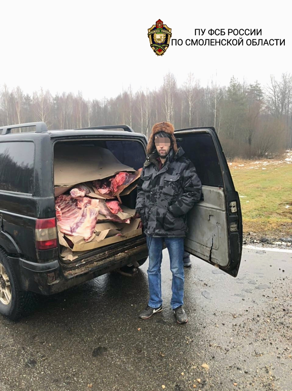 Смоленские пограничники задержали незаконного перевозчика мяса
