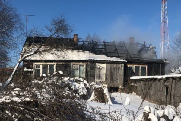В деревне Липовка горела квартира в двухквартирном доме