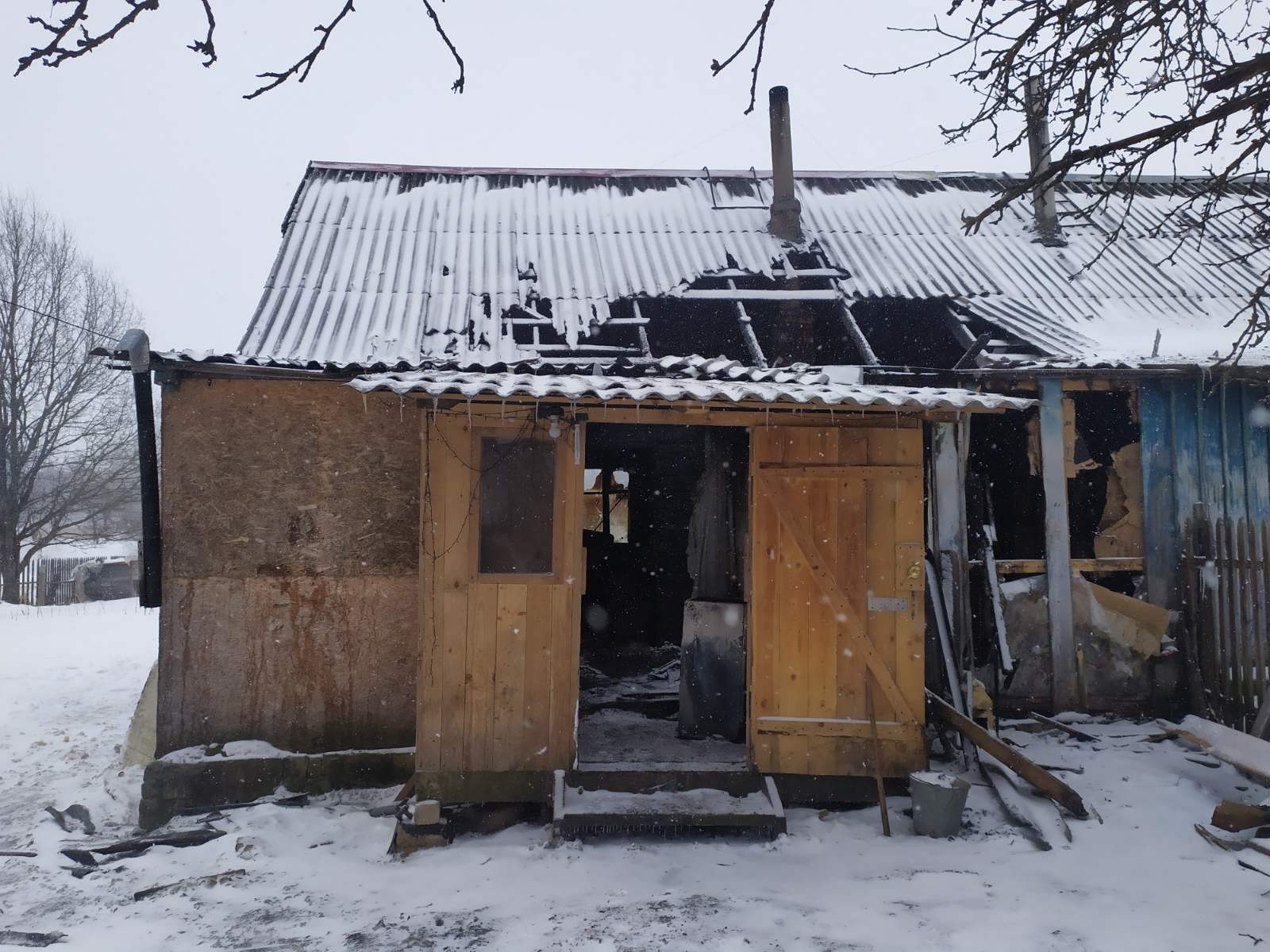 В селе Пречистое Духовщинского района случился пожар