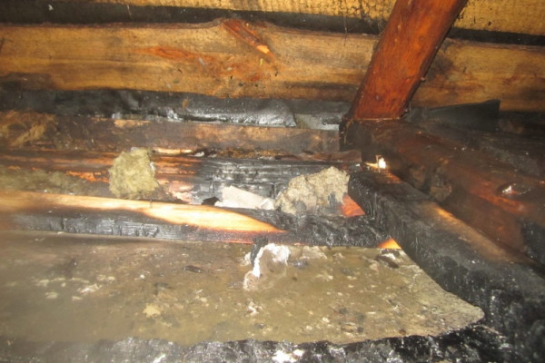 В Сафоновском районе в Издешково горела баня