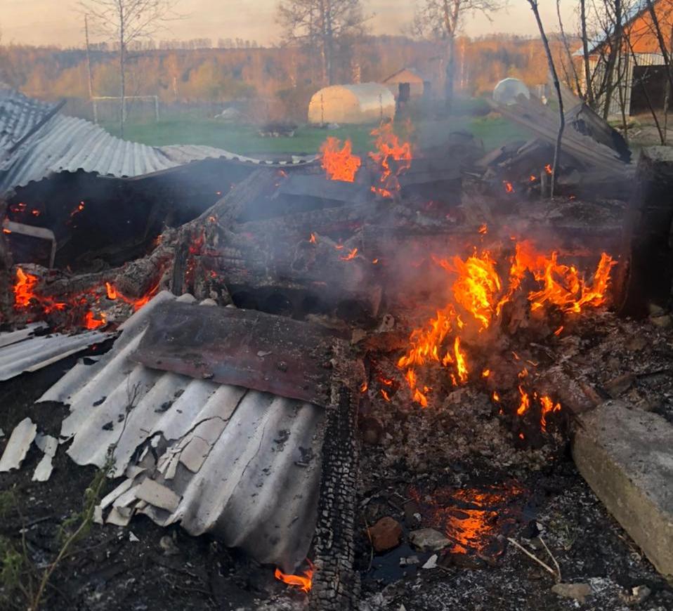 В Вяземском районе сгорели три мотоцикла