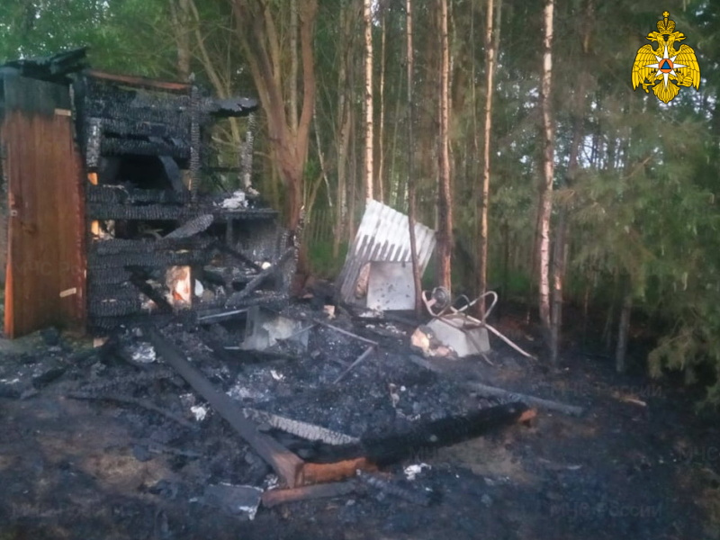 В Гагаринском районе в селе Серго-Ивановское случился пожар
