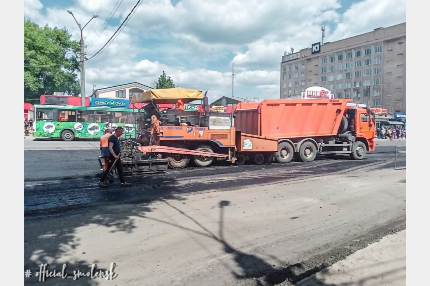 В Заднепровском районе Смоленска прошел ремонт дорожными картами