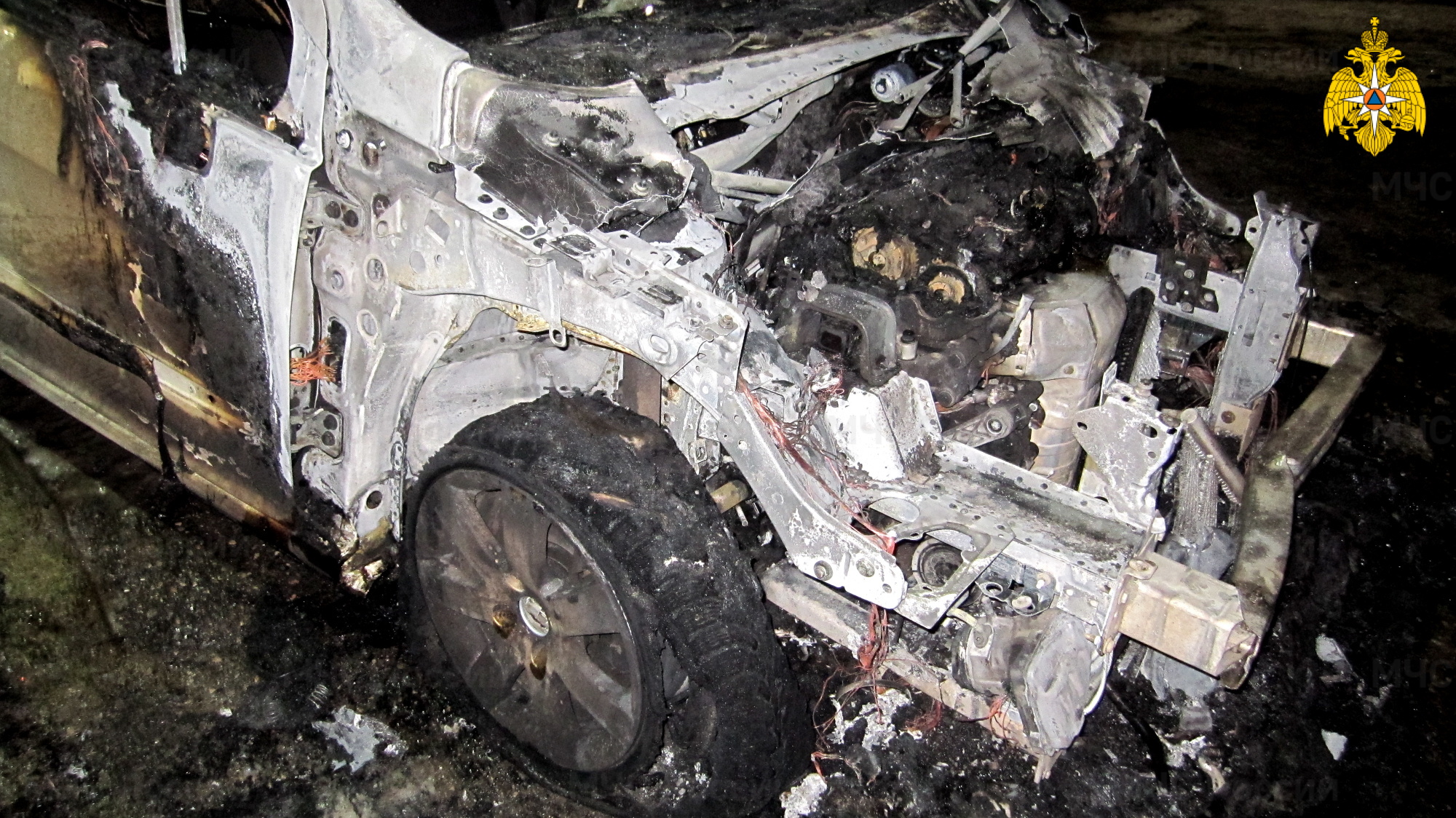 Ночью в Руднянском районе сгорел «Peugeot 407»