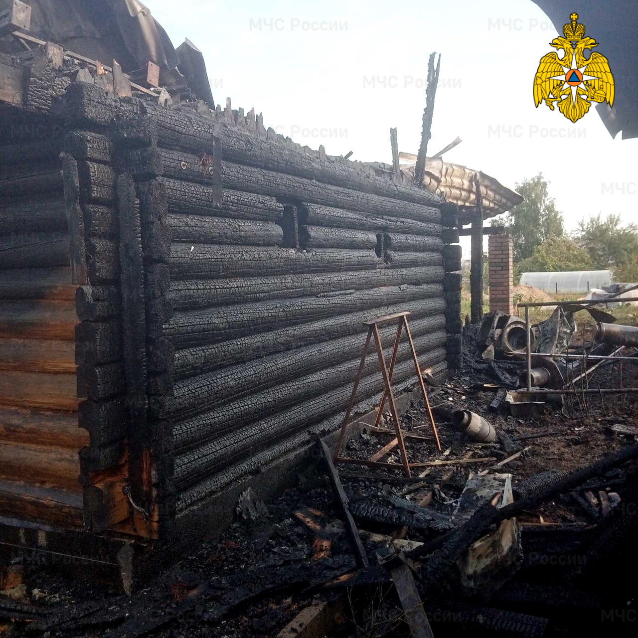 В деревне Алтуховка Смоленского района горела баня