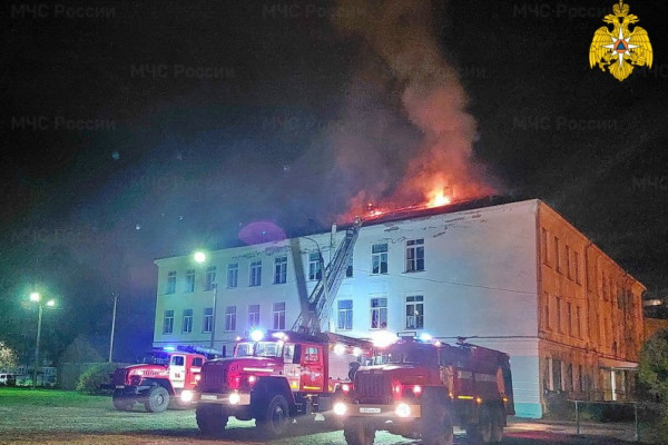 В Сафонове на улице Советской случился пожар