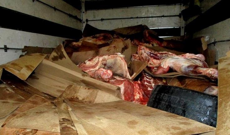 В Смоленской области пресекли ввоз 1,5 тонны мяса неизвестного происхождения