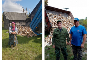 Смоленским семьям в рамках соцпроекта «Тепло в дом» продолжают помогать заготавливать дрова на зиму
