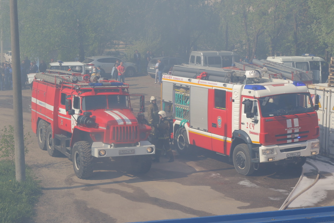 На Красноармейском шоссе в Вязьме произошел пожар в квартире