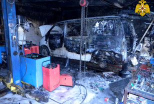 В Смоленске в гараже сгорел «Mercedes-Benz Vito»