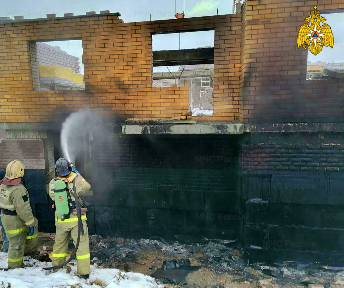 В Смоленске произошел пожар на строительной площадке