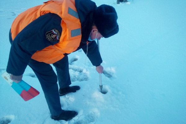 МЧС сообщает о толщине льда на водоемах Смоленской области на 18 февраля