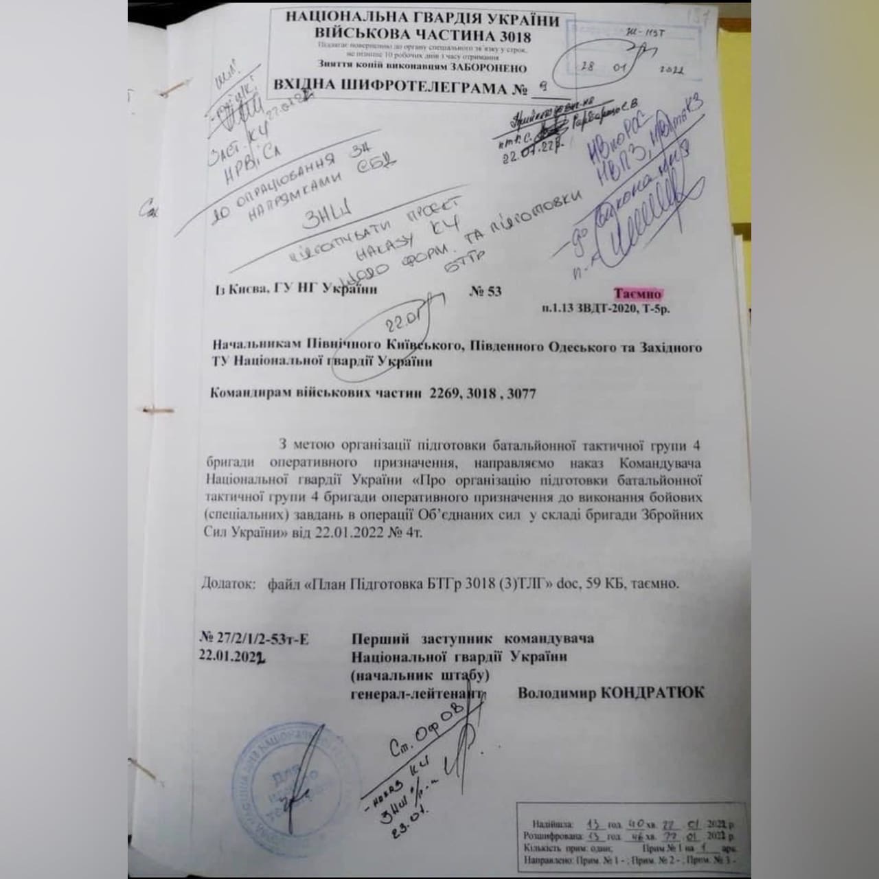 Минобороны РФ опубликовало секретные документы о готовящемся наступлении ВСУ на Донбасс