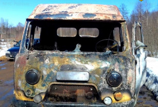 В Угранском районе на ходу загорелся автомобиль