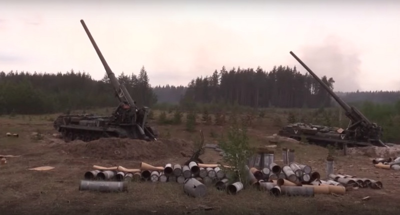 Минобороны показало кадры работы артиллерийских установок 2С7М «Малка»