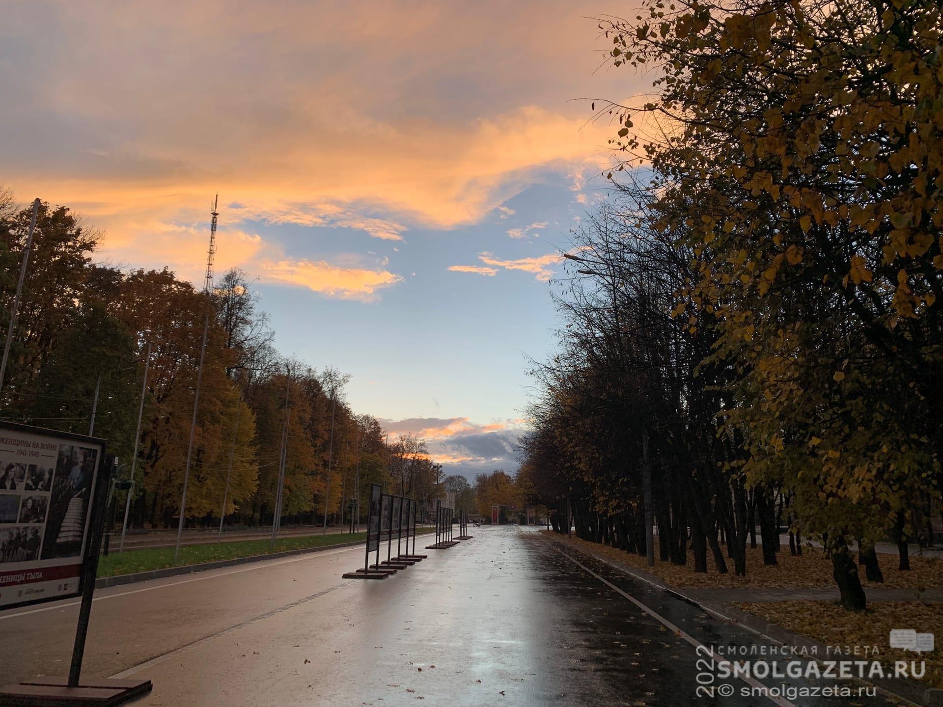 25 октября в Смоленской области местами пройдет небольшой дождь