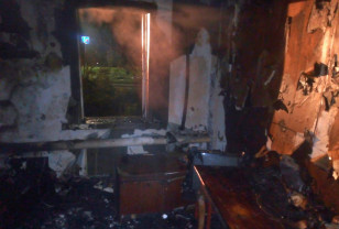 В результате пожара в Смоленской области выгорела однокомнатная квартира