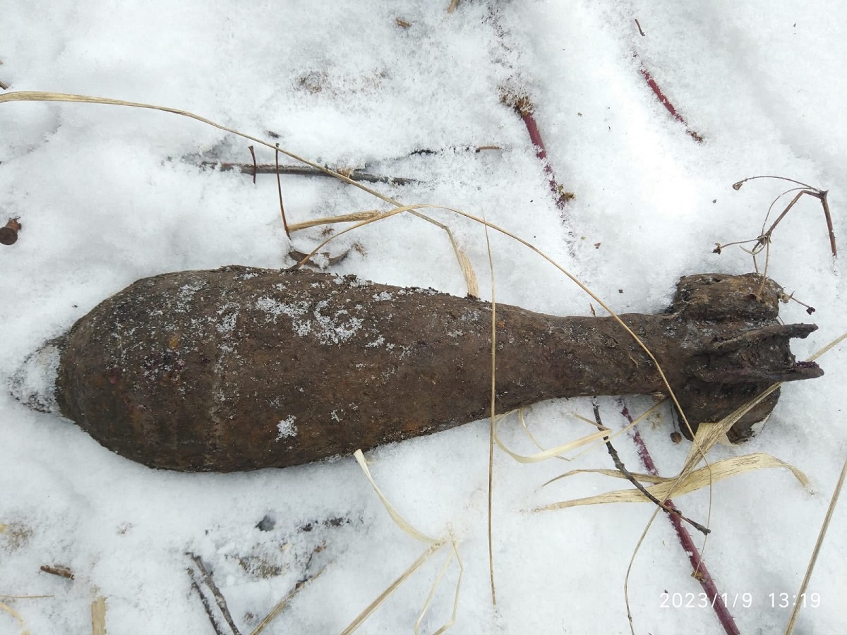 В Смоленском районе найдена 82 мм миномётная мина