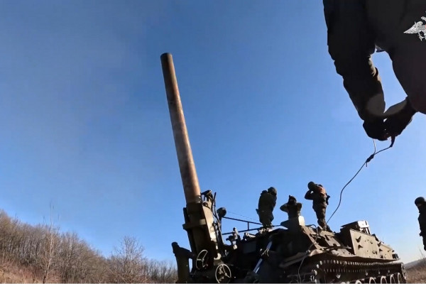 Минобороны РФ показало видеозапись боевой работы «Тюльпана» в зоне СВО