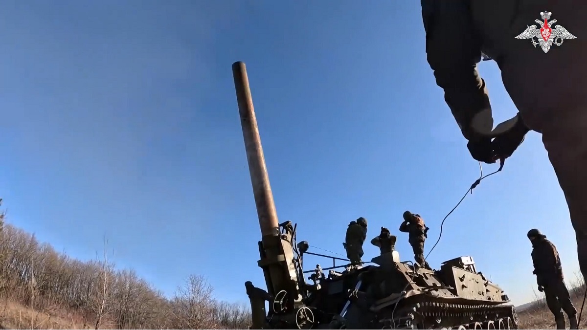 Минобороны РФ показало видеозапись боевой работы «Тюльпана» в зоне СВО