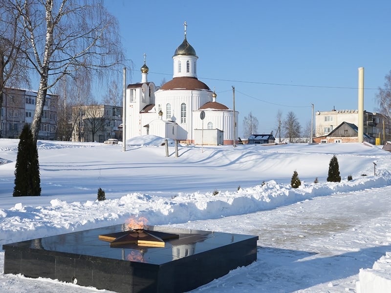 В Сафоновском районе Игорь Ляхов организовал субботник у мемориала в деревне Рыбки 