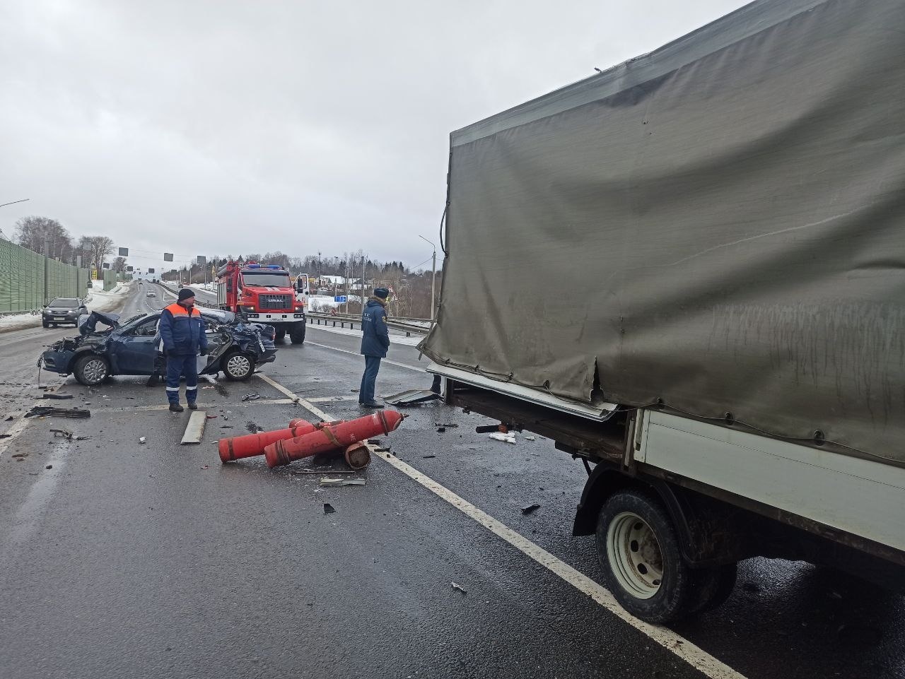 На трассе М-1 в Смоленской области произошло массовое ДТП