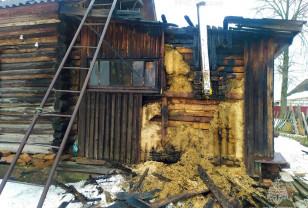 В Смоленской области в Ярцеве в частном доме случился пожар