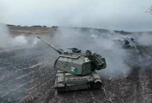В Минобороны Российской Федерации показали кадры боевой работы «Мста-С»