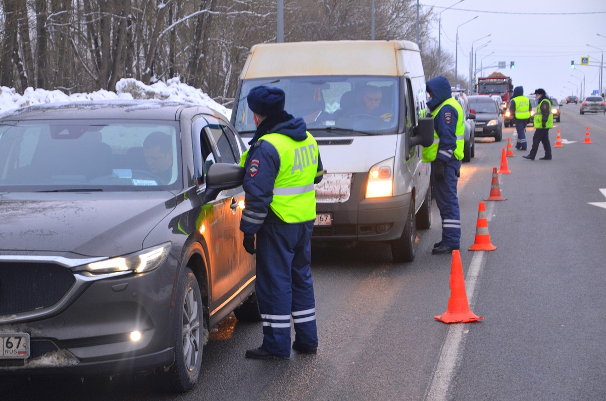 24 марта Госавтоинспекция проведёт в Смоленске сплошные проверки водителей