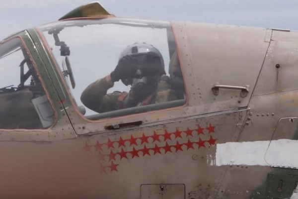 Кадры боевого вылета Су-25 в зоне проведения спецоперации