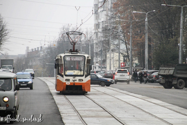 Для удобства прибывающих на «Ласточке» в Смоленске продлят маршрут трамвая № 4