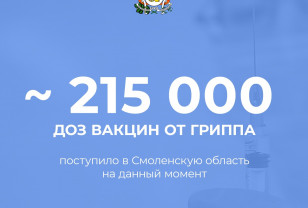 В Смоленскую область поступило 214 740 доз вакцин от гриппа