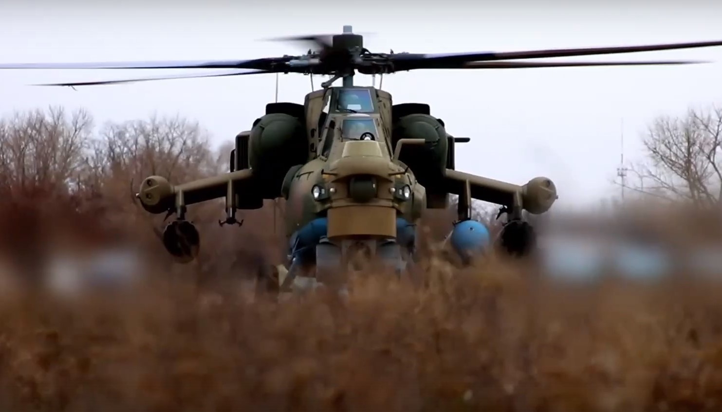 Российские экипажи вертолетов Ми-28Н нанесли удары по опорным пунктам ВСУ