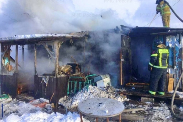 17 спасателей тушили пожар в деревне Лубня в Смоленском районе