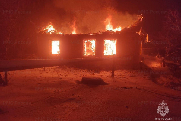 В Смоленской области в результате пожара сгорела баня