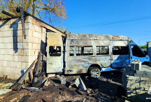 В Вяземском районе Смоленской области горел гараж и микроавтобус