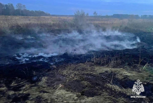 В Смоленской области в посёлке Хиславичи сгорело сено и солома