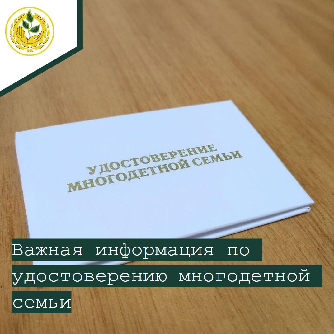 В Смоленской области удостоверения, подтверждающего статус многодетной семьи, необходимо заменить до 1 января 2025 года