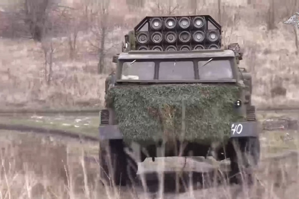 Кадры боевой работы российского «Урагана» в зоне СВО